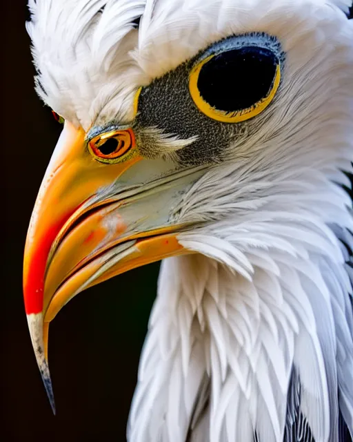 Image similar to closeup picture of secretary bird in savannah, captured on iphone, dlsr, photography