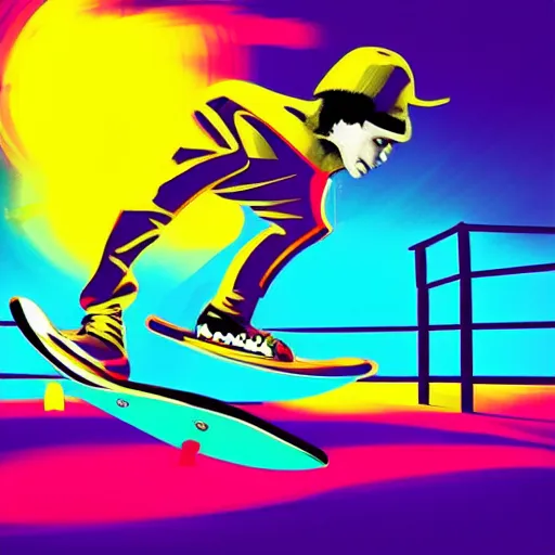 Prompt: skate in ocean. pop art, no duplicate image, glowing lights, ultra details, digital painting, artstation, concept art, smooth, sharp focus, illustration, intecrate details, art by richard hamilton and mimmo rottela, pixels art by kirokaze and paul robertson - h 7 6 8