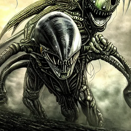 Image similar to aliens vs predator