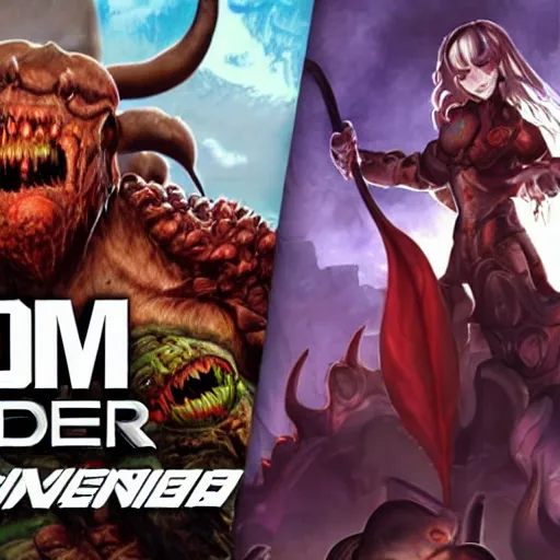 Image similar to Doom monster dating sim visual novel trending on VNDB