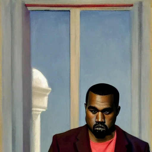 Prompt: Kanye west by Edward hopper