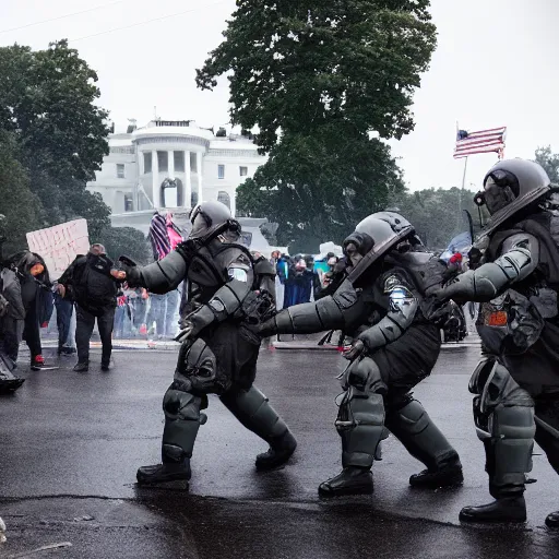 Image similar to 8 k uhd pictures as bunch of sewer rats, protest, animals, front white house, wet, cinematic, higly photorealistic details, highly details form, highly details content