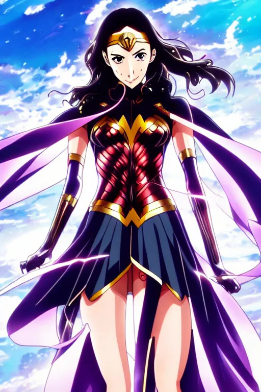 Prompt: anime key visual of Gal Gadot; official media