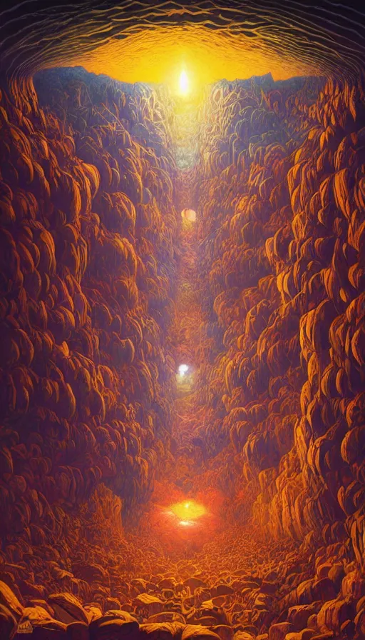 Image similar to The luminous cavern of endless dreams, italian futurism, Dan Mumford, da vinci, Josan Gonzalez