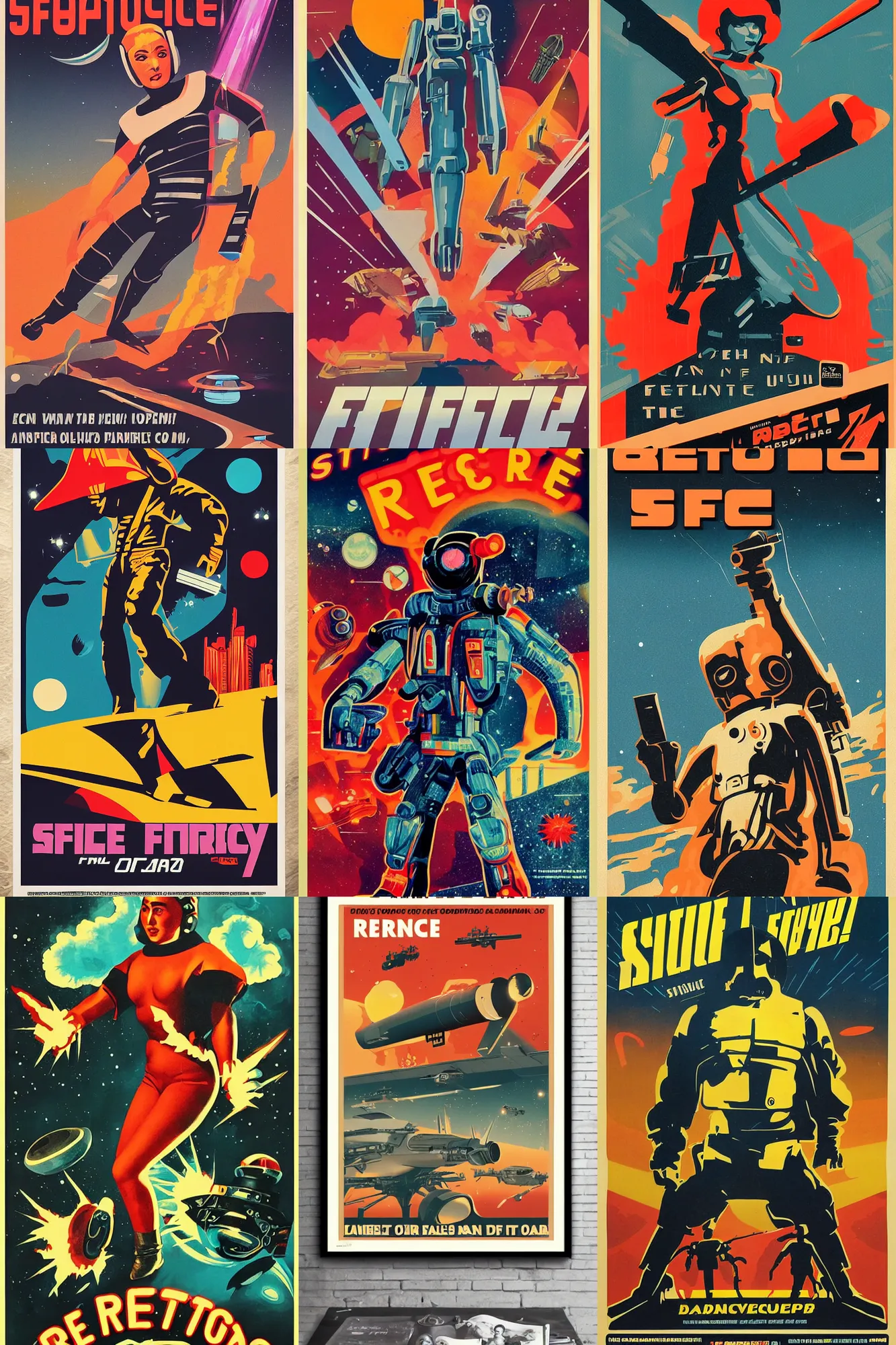 Prompt: retro scifi poster