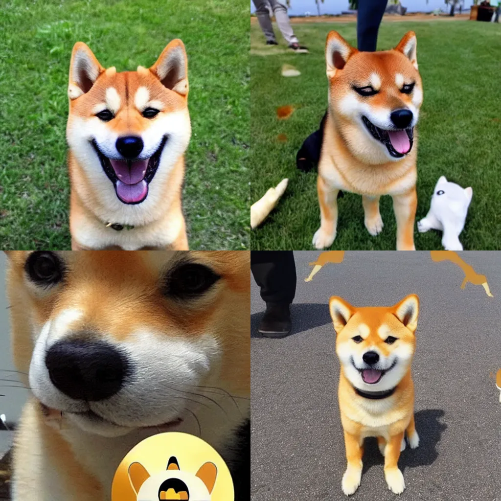 Prompt: a shiba inu reacting to the dogecoin crash