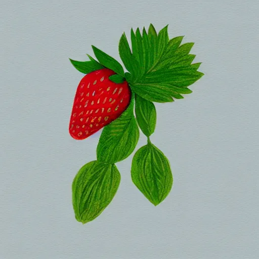 Prompt: cloud - shaped strawberry