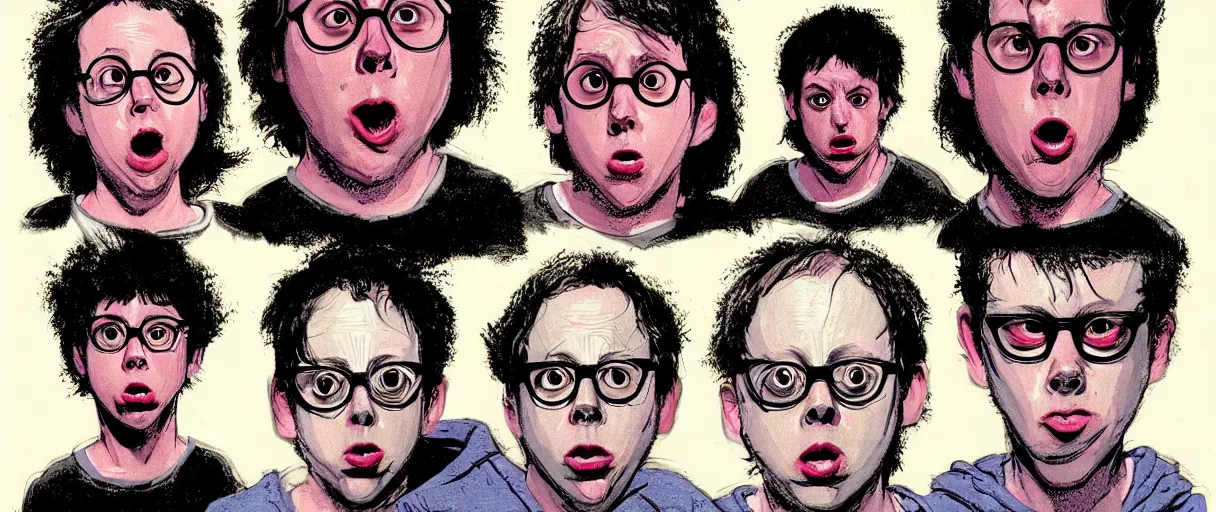 Image similar to character face study of todd solondz becoming god | vivid colors : storyboard, dramatic and emotional, concept design, realistic. by gabriel hardman, joe alves, j. todd anderson, chris bonura. cinematic atmosphere, detailed and intricate, perfect anatomy