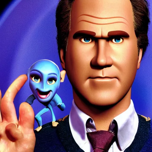 Image similar to will Ferrell in megamind