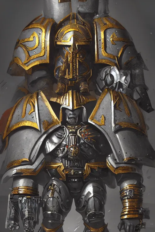 Image similar to armor portrait heros warhammer 4 0 k horus heresy fanart - the primarchs emperor by johannes helgeson animated with vfx concept artist & illustrator global illumination ray tracing hdr fanart arstation zbrush central hardmesh 8 k octane renderer