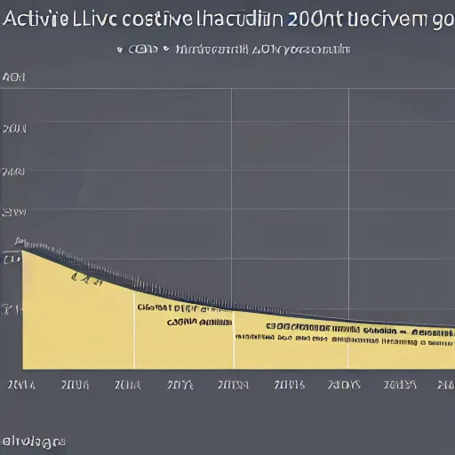 Image similar to detailed line graph of active covid cases on each continent in the year 2 0 2 7, intricate, detailed, 3 d render