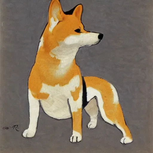 Prompt: shiba inu by Picasso