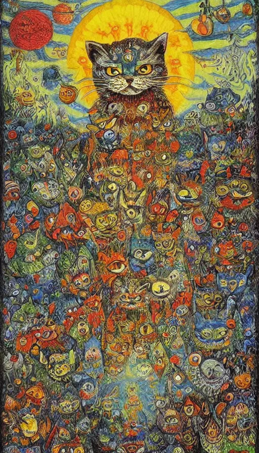 Image similar to the end of the world, by louis wain