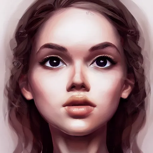 Image similar to a beautiful portrait of a cute woman by Ivan Talavera trending on Artstation