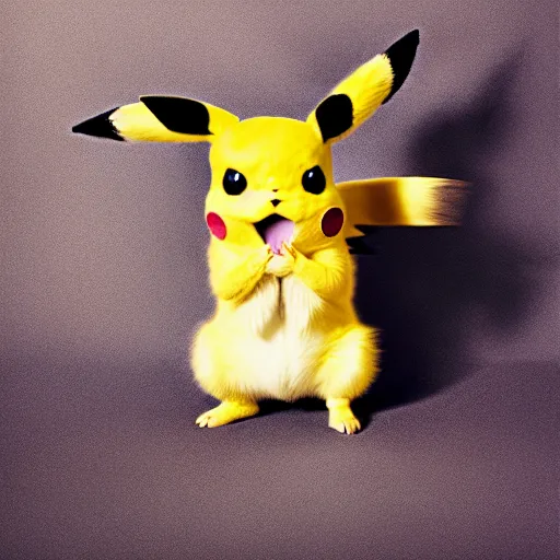 Image similar to real life Pikachu, award winning photo by Annie Liebowitz, studio lighting