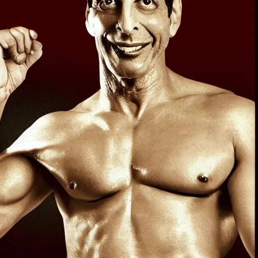 Image similar to jeff goldblum as a wrestler - 8