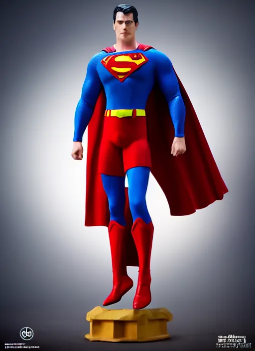 Image similar to Superman toy statue, cinematic, studio light, 8K,