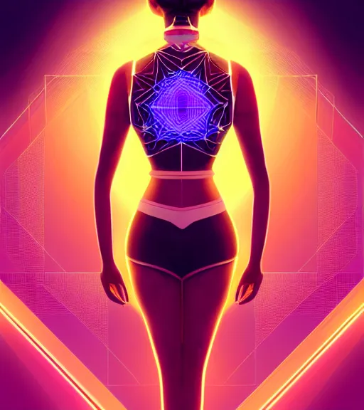 Image similar to symmetry!! indian princess of technology, solid cube of light, hard edges, product render retro - futuristic poster scifi, lasers and neon circuits, brown skin gorgeous indian princess, intricate, elegant, highly detailed, digital painting, artstation, concept art, smooth, sharp focus, illustration, dreamlike, art by artgerm