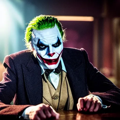 Image similar to film still of Adam West as Joker in the new Joker movie