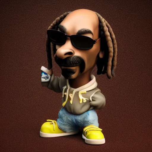 Prompt: Snoop Dog as a figurine, artstation, 8k, studio, light,