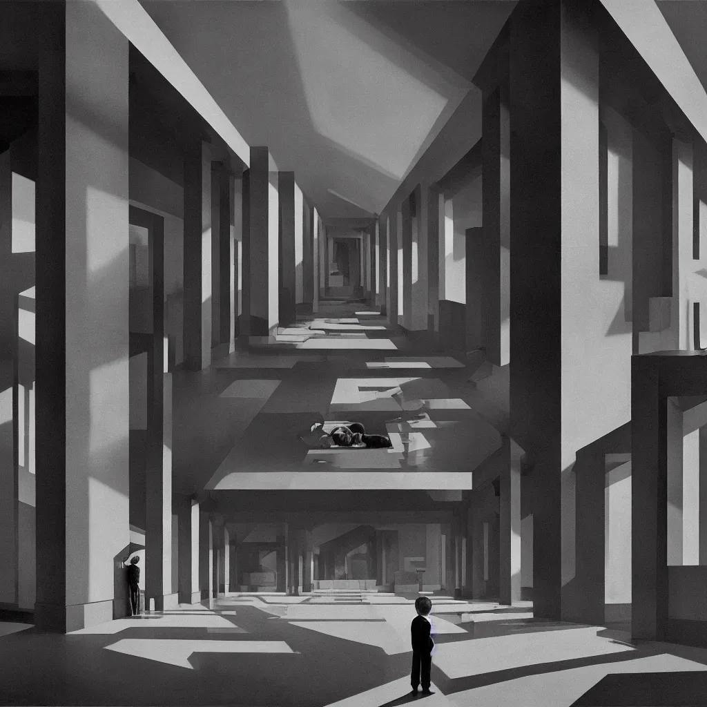 Prompt: a hyper - realistic clean depiction of the dark and disturbing events of a very special boy's very special day. brutalist art nouveau architecture. steichen via roger deakins, high detail, lush surrealistic nightmare, detailed illustration, sharp focus, artstation, minimalist, illuminated, extremely lifelike