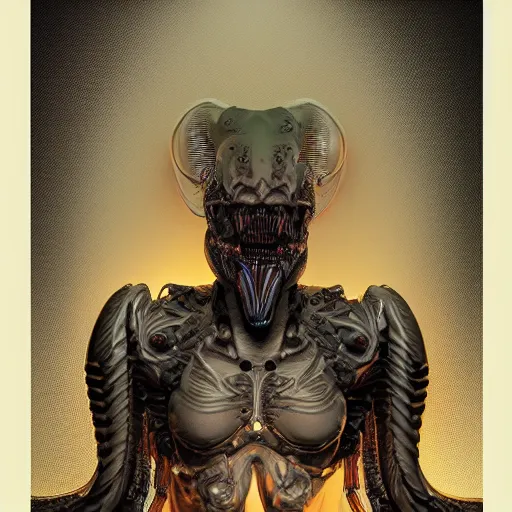 Image similar to mickey mouse xenomorph chimera lurkin in dark room portrait, round ears, designed by h. r. giger, highly intricate detailed 8 k ultrarealistic octane render by artgerm and rutkowski and mucha