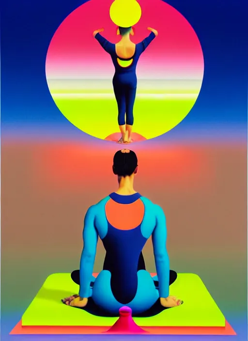 Image similar to yoga by shusei nagaoka, kaws, david rudnick, airbrush on canvas, pastell colours, cell shaded, 8 k