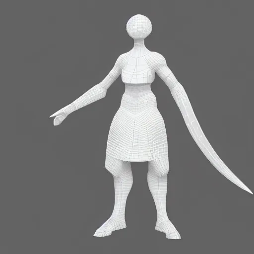 Image similar to 3 d character model of an elden ring character, white background