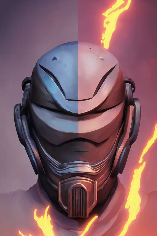 Image similar to epic mask helmet robot ninja portrait stylized as fornite style game design fanart by concept artist gervasio canda, behance hd by jesper ejsing, by rhads, makoto shinkai and lois van baarle, ilya kuvshinov, rossdraws global illumination radiating a glowing aura global illumination ray tracing hdr render in unreal engine 5