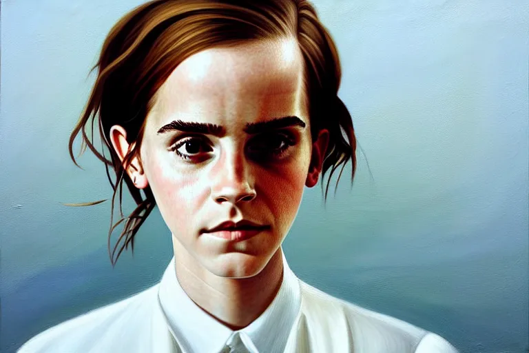 Image similar to portrait of emma watson artwork by tim eitel