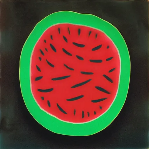 Image similar to watermelon slice, andy warhol