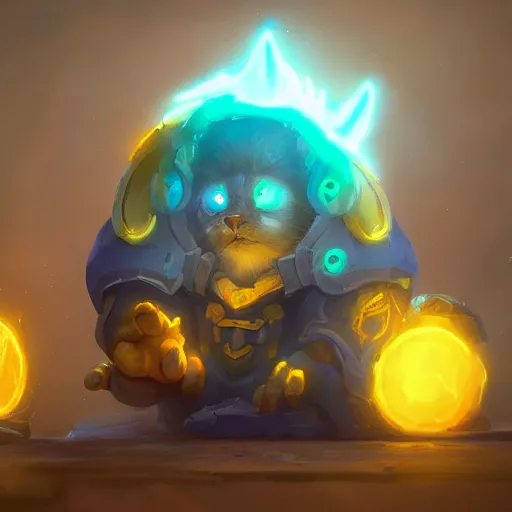 Image similar to a super cute glowing pet, yellow theme, bright art masterpiece artstation. 8 k, sharp high quality artwork in style of jose daniel cabrera pena and greg rutkowski, concept art by tooth wu, blizzard warcraft artwork, hearthstone card game artwork, cute pet