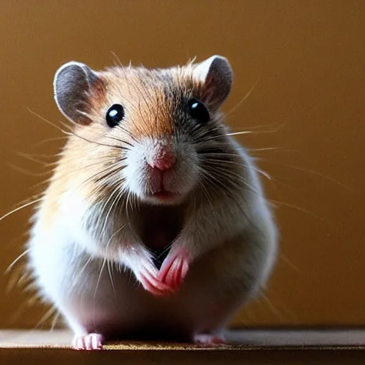 Image similar to “super strong hamster with muscles, flexing its arms”