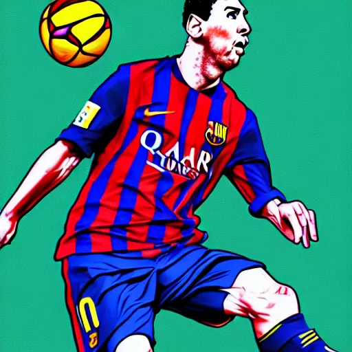 Image similar to Messi dunking on Ronaldo, illustration, sketch