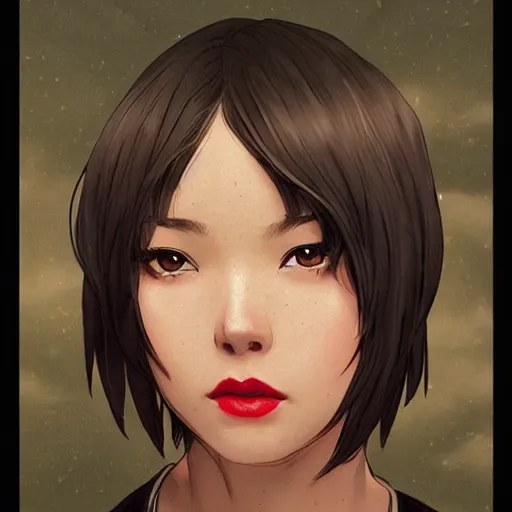 Prompt: cassandra cain as a college student, studying in a cafe, red lipstick, blonde hair, bokeh, beautiful face!!!!, 2 7 years old, cg animation, lifelike, animated, realistic, character select portrait, by artgerm, greg rutkowski, alphonse mucha, 3 d