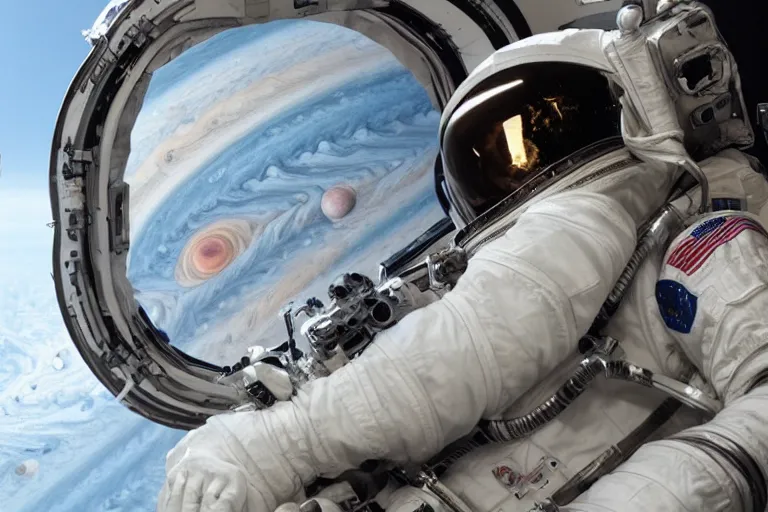 Image similar to Astronaut on Jupiter