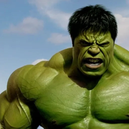 Image similar to the Incredible Hulk as Dwayne the rock Johnson