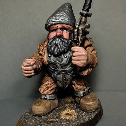 Image similar to half machine, half grizzled gnome, extremely detailed,