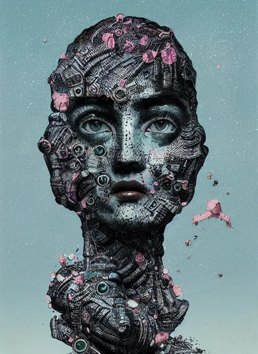 Droid goddess painting by Dan Hillier, trending on | Stable Diffusion ...