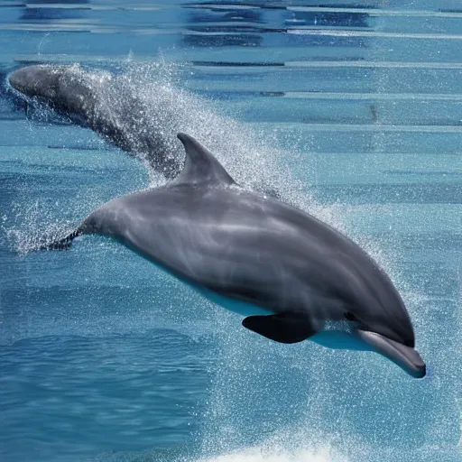 Image similar to part man part dolphin, hyper realistic rendering