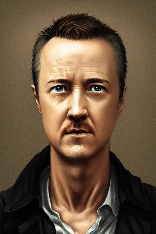 Prompt: edward norton's face in a boiled egg, highly detailed, dramatic lighting, concept art by caravaggio and greg rutkowski and artgerm