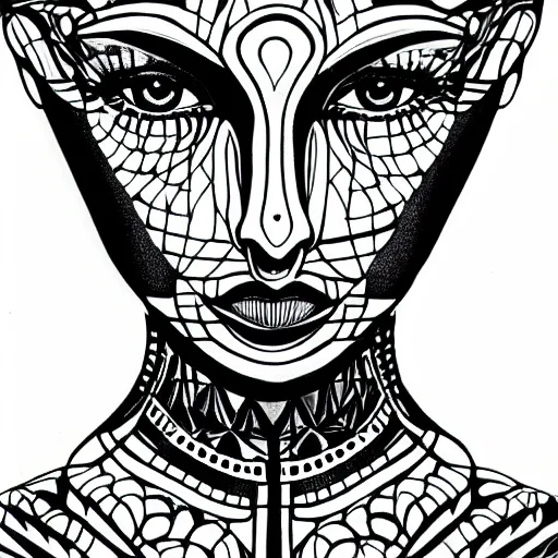 Image similar to beautiful symmetric woman portrait