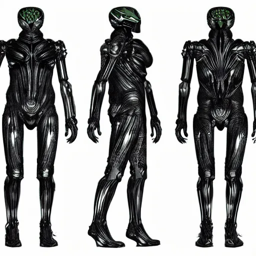 Prompt: crysis nanosuit, h. r. giger