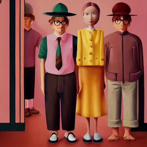 Prompt: a beautiful painting representative of the art style of wes anderson and spike jonze