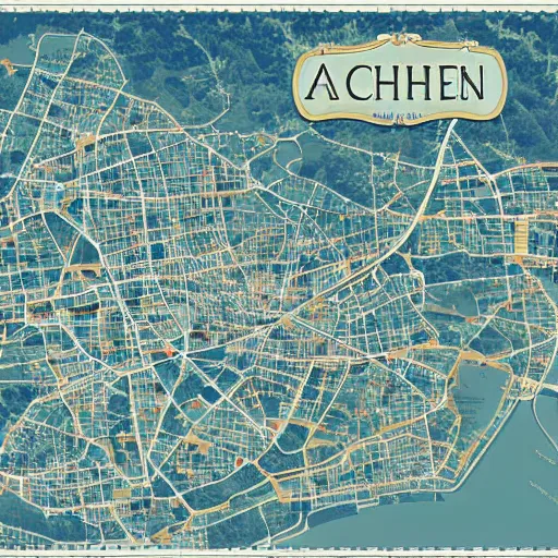 Image similar to a map of aachen.