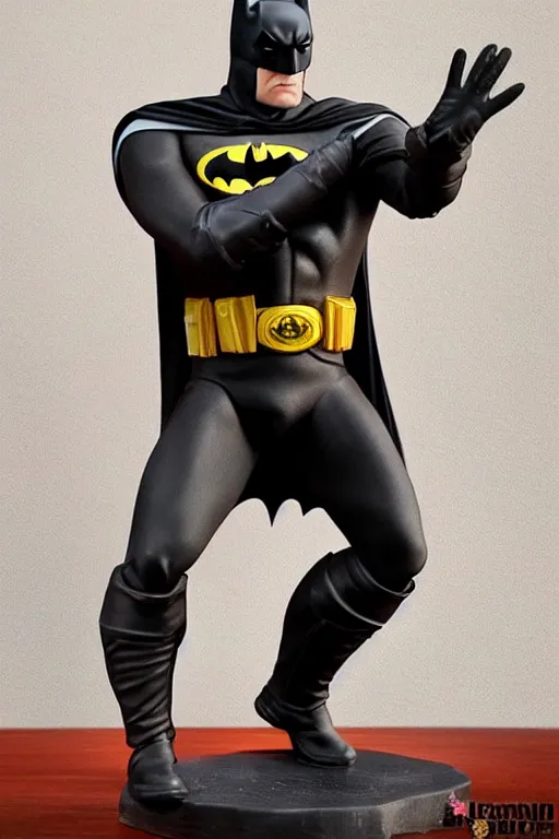 Prompt: painting of batman 1 2 inch action figurine hot toys'sideshow in the style of leonardo da vinci