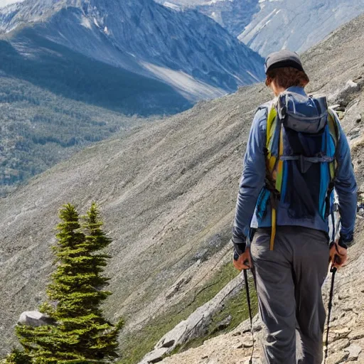 Image similar to portrait of guy hiking in the mountains