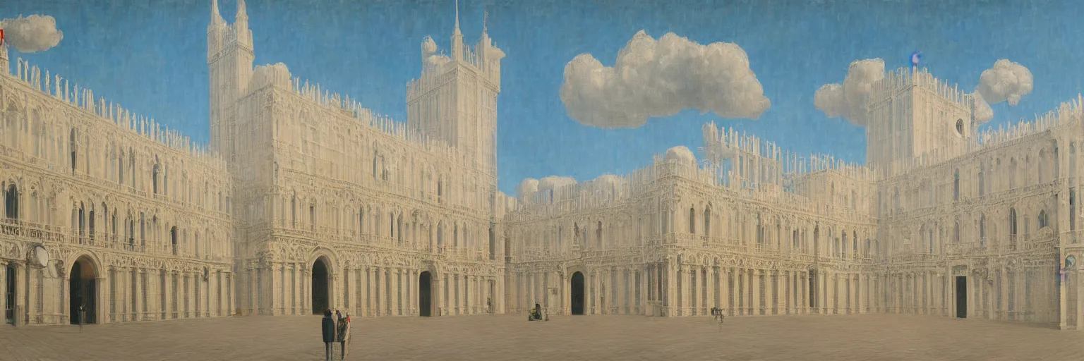 Prompt: doge palace painting magritte