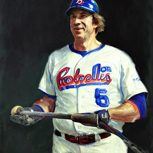 Image similar to portrait of gary carter, expos, by jeremy mann, anders zorn, greg rutkowski.