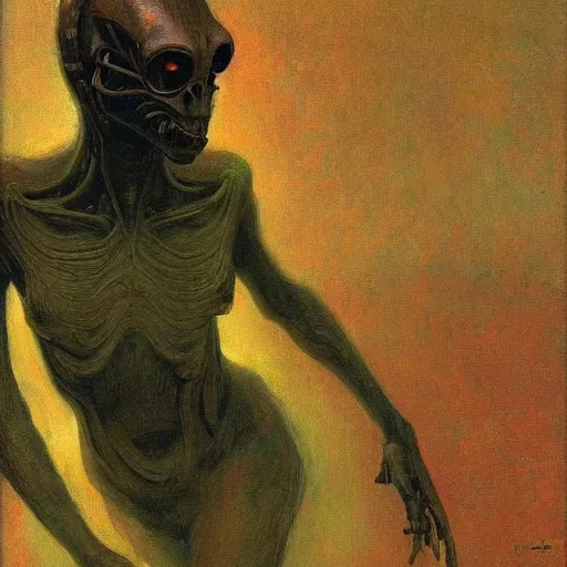 Image similar to alien by ilya repin